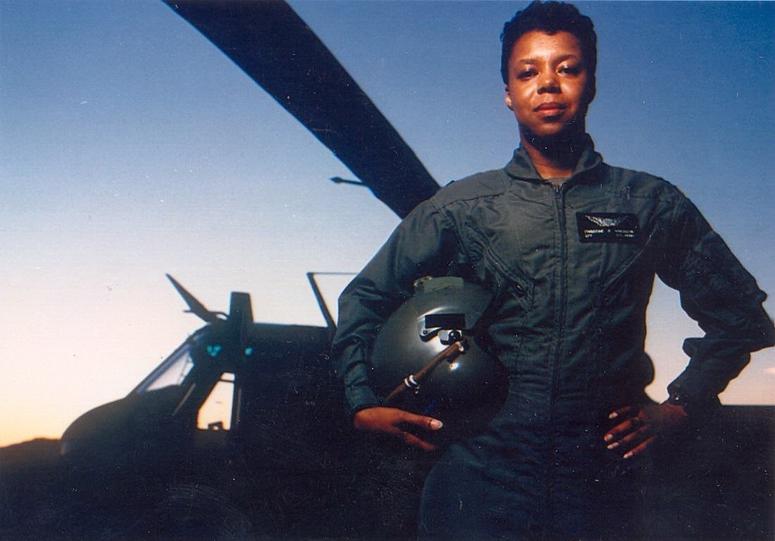 Army Aviation pioneer and then-Capt. Christine B. "Nickey" Knighton was in 1980 the second black woman to complete aviation training within the Department of Defense.
