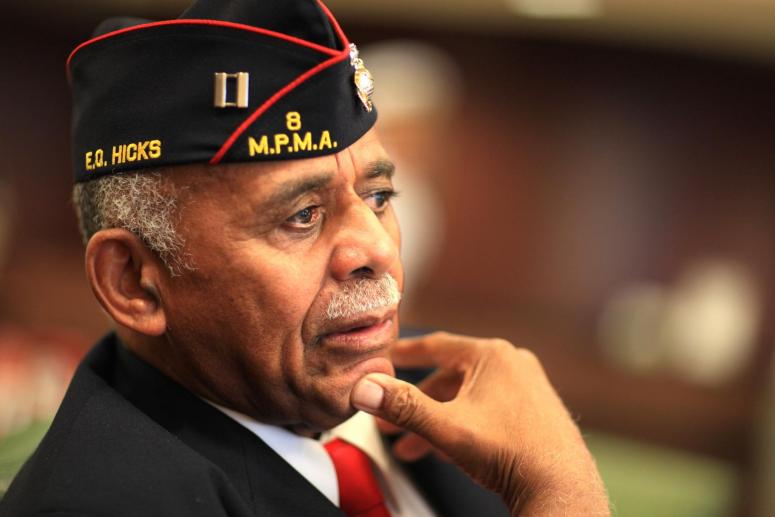 Retired Capt. Edward Q. Hicks recounts his early experiences in the Corps as a Montford Point Marine. Edward Hicks