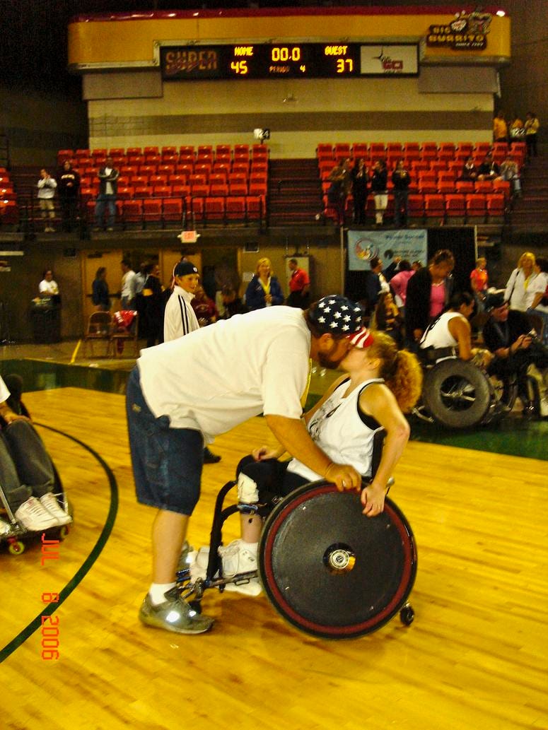 Dale, male military caregiver for his wife Tammy Jones, national president for Paralyzed Veterans of America Dale, male military caregiver for his wife Tammy Jones, national president for Paralyzed Veterans of America