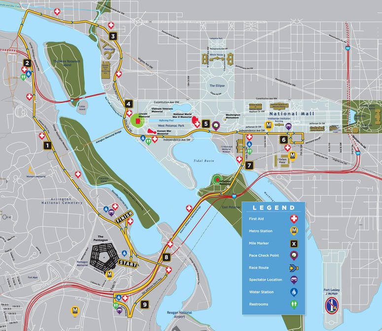Ten-Miler course