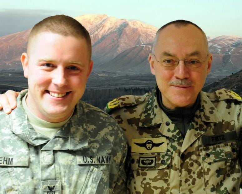 The author with former Commander RC-North Major General Hans-Werner Fritz of the Bundeswehr