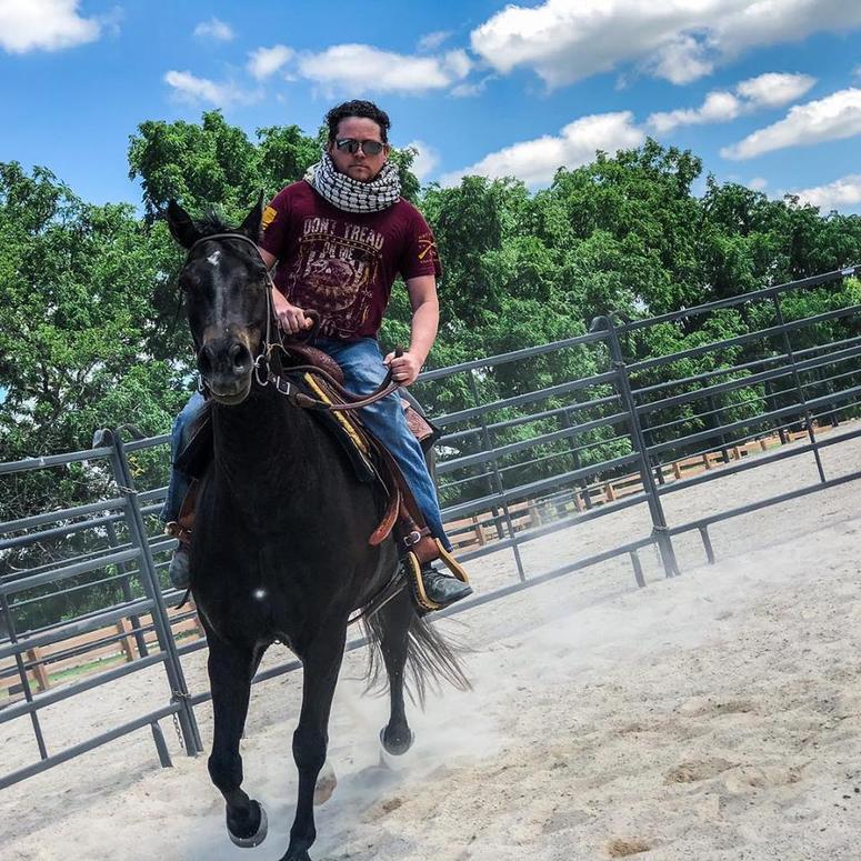 A veteran participates in the War Horses For Veterans 3-day retreat.