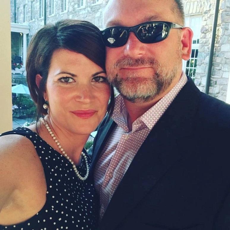 Jake and Nicole Messier. Marine Corps veteran Jake Messier with his wife, Air Force veteran Nicole