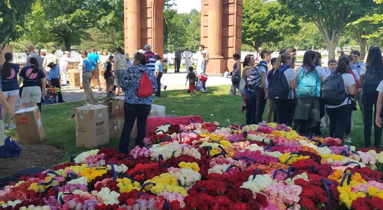 The Memorial Day Flower Foundation brings blooms to Arlington National Cemetery graves. MemorialDayFlowers