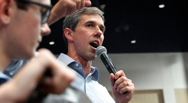Democratic presidential candidate Beto O'Rourke addresses the South Carolina Democratic Party convention, Saturday, June 22, 2019 in Columbia, S.C. Beto O'Rourke