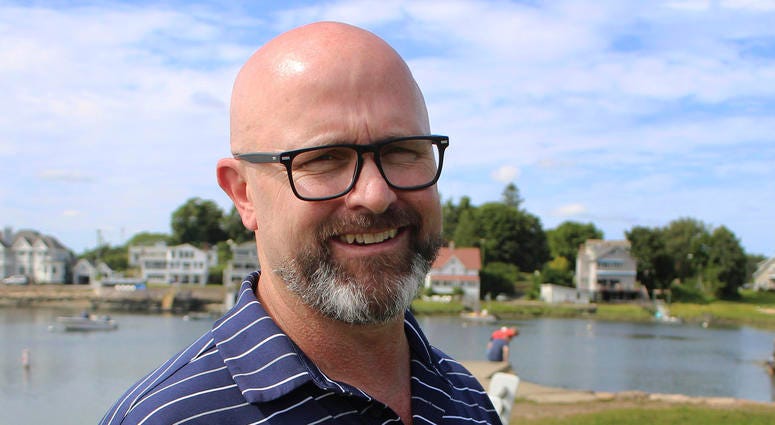 U.S. Navy SEAL James Hatch poses for a photo near his home in Branford, Conn. The 52-year-old, who was seriously injured during a mission to find U.S. Army Sgt. Bowe Bergdahl in Afghanistan, is starting his freshman year at Yale University. Hatch