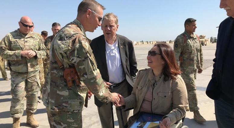 Sen. Duckworth visits Iraq for the first time since being shot down in 2004 Sen. Duckworth visits Iraq for the first time since being shot down in 2004