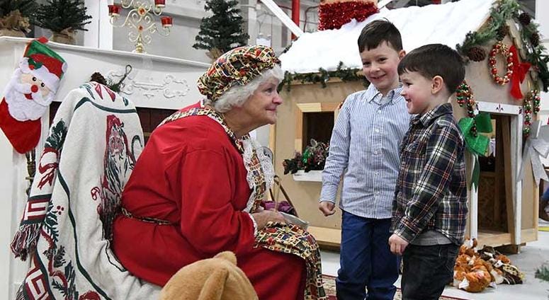104th Fighter Wing families participate in games and festivities at a children's holiday party Dec. 2, 2018, at Barnes Air National Guard Base, Massachusetts. The Airmen spent time with their families and thanked them for their continuous support. The chi