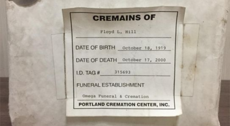 Unclaimed cremated remains