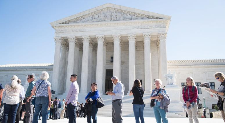 Outside the Supreme Court on Oct. 3, 2017 in Washington, DC Outside the Supreme Court on Oct. 3, 2017 in Washington, DC