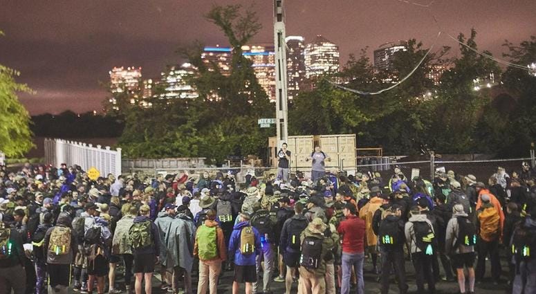 Approximately 700 participated in the first ever GORUCK Star Course 50 mile ruck march.