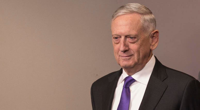 U.S. Secretary of Defense James Mattis participates in a briefing at the White House.