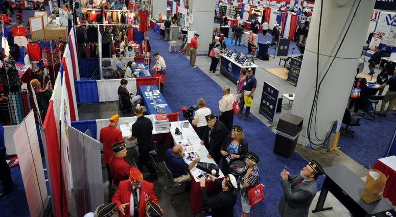 Members of the American Legion explore the exhibit hall Aug. 30, 2016, during the American Legion’s 98th National Convention in Cincinnati, Ohio.