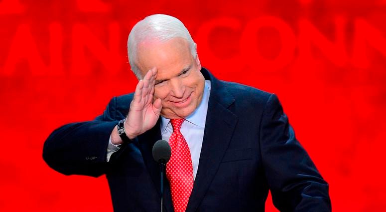 Sen. John McCain (R-AZ) speaks at the Republican National Convention in Tampa, Florida, Wednesday, August 29, 2012.