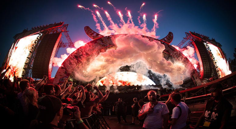 AC/DC performing live in Imola for their "Rock or Bust" tour 2015.