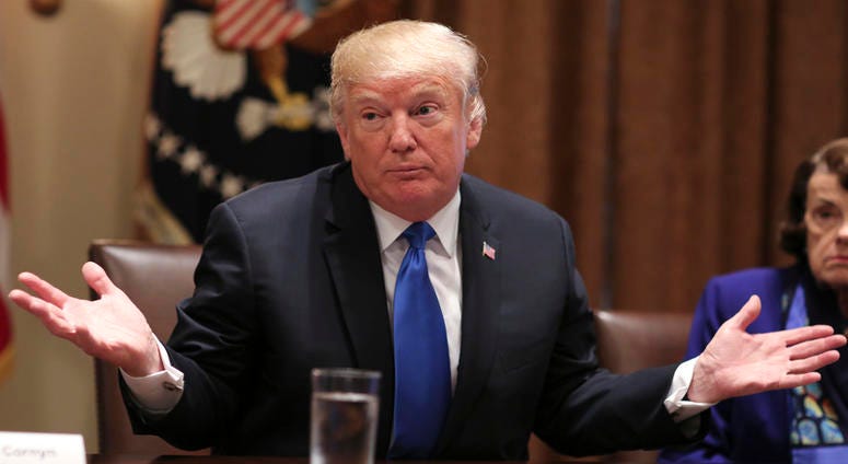 President Donald Trump speaks during a meeting with bipartisan members of Congress on school and community safety in the Cabinet Room of the White House on February 28, 2018 in Washington, D.C.