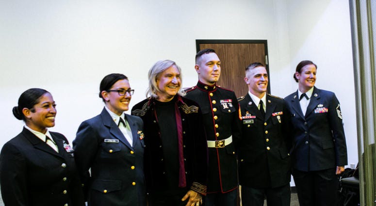 Joe Walsh and service members