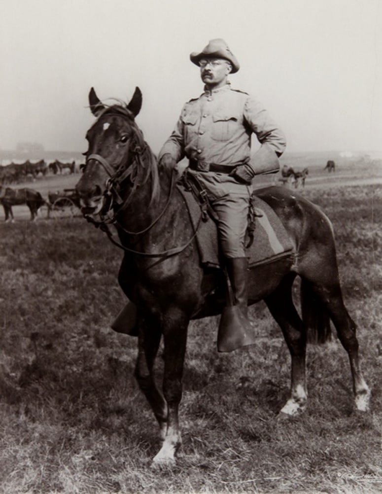 Army Lt. Col. Teddy Roosevelt in Cuba, 1898.