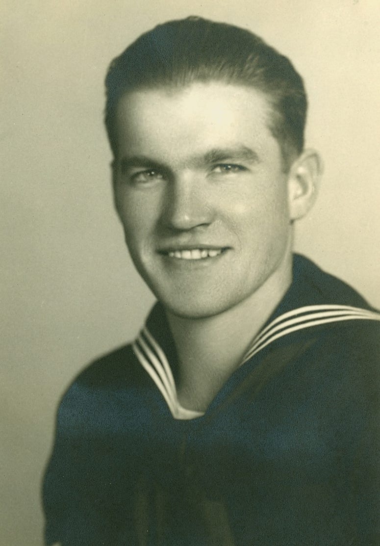 A young Jim Downing during his earlier days in the U.S. Navy young jim downing