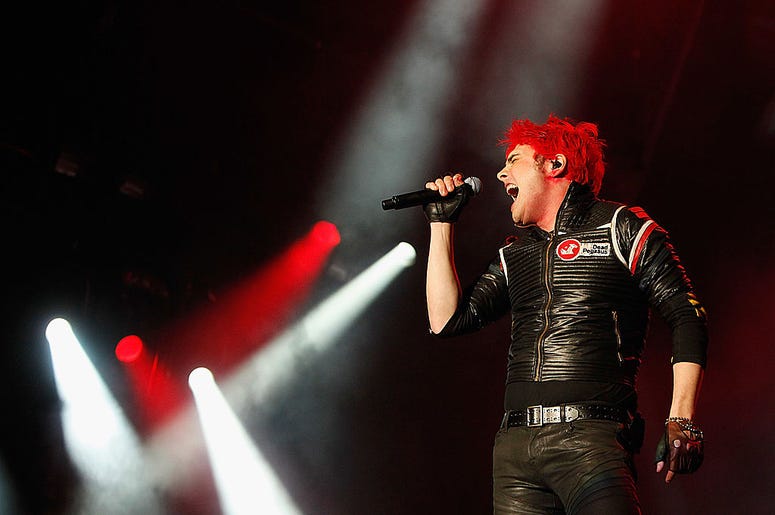 Gerard Way of My Chemical Romance performs live on the Main Stage during day one of Reading Festival 2011 on August 26, 2011 in Reading, England Gerard Way of My Chemical Romance performs live on the Main Stage during day one of Reading Festival 2011 on August 26, 2011 in Reading, England