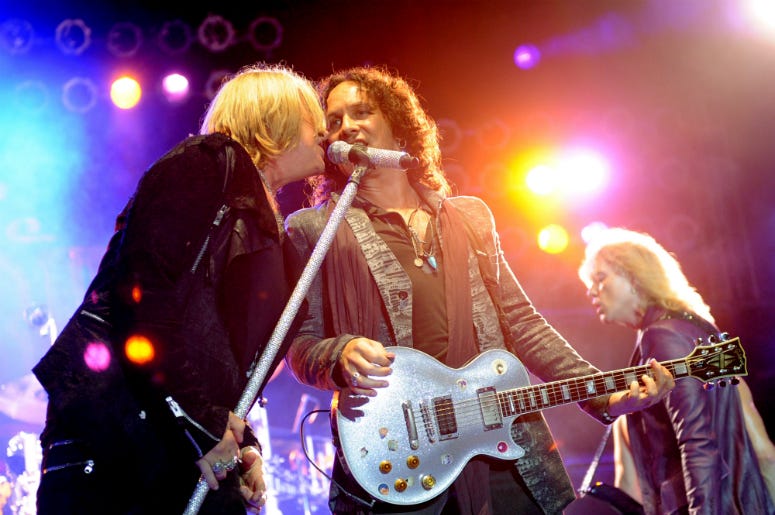 Def Leppard on stage during the Teenage Cancer Trust annual concert series, at the Royal Albert Hall, London Def Leppard on stage during the Teenage Cancer Trust annual concert series, at the Royal Albert Hall, London