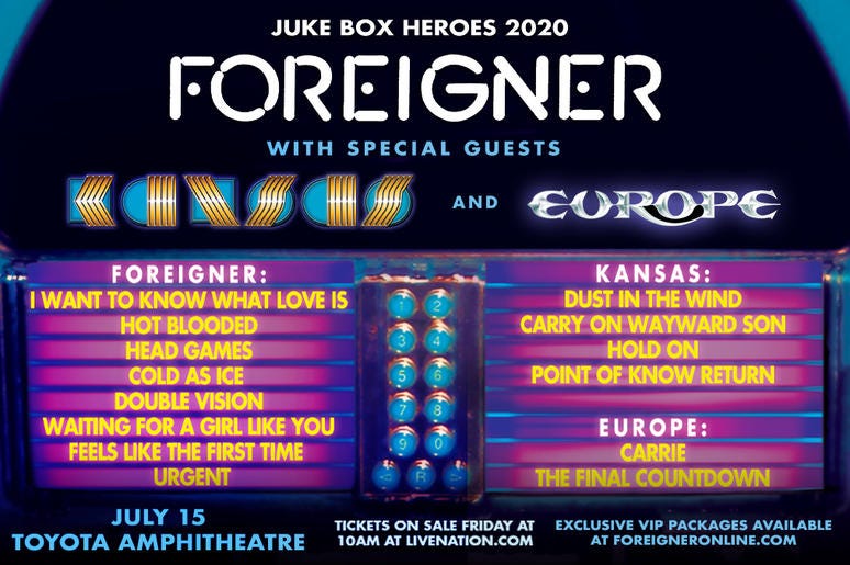 Foreigner with Kansas & Europe