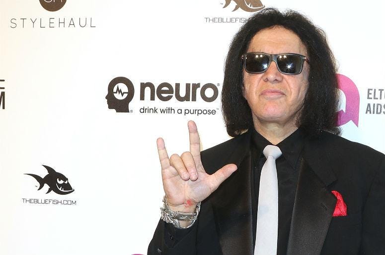 Gene Simmons at Elton John AIDS Foundation's 24th Annual Academy Awards Viewing Party 'Wonderful Crazy Night' held at West Hollywood Park Gene Simmons at Elton John AIDS Foundation's 24th Annual Academy Awards Viewing Party 'Wonderful Crazy Night' held at West Hollywood Park