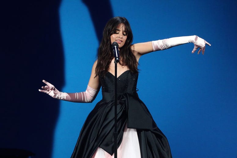 Camila Cabello performs onstage during the 2018 American Music Awards at Microsoft Theater on October 9, 2018 in Los Angeles, California. Camila Cabello performs onstage during the 2018 American Music Awards at Microsoft Theater on October 9, 2018 in Los Angeles, California