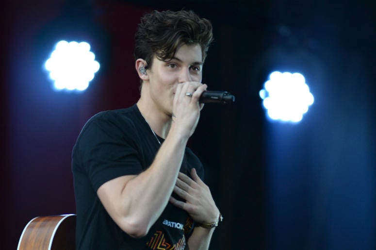 Shawn Mendes Singer Shawn Mendes performs during the 2018 Global Citizen Festival on the Great Lawn in Central Park, NY, on September 29, 2018.