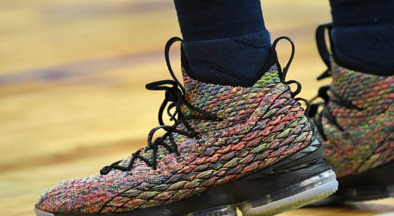 The sneakers of Memphis Grizzlies center Deonta Davis (21) are pictured during a game against the Philadelphia 76ers at Thomas & Mack Center. The sneakers of Memphis Grizzlies center Deonta Davis (21) are pictured during a game against the Philadelphia 76ers at Thomas & Mack Center.