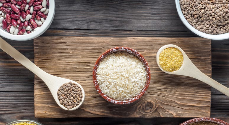 Set Traditional organic vegan ingredient Super Food in Middle East and Asian cooking cereals Set Traditional organic vegan ingredient Super Food in Middle East and Asian cooking cereals