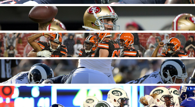 Chicago Bears, San Francisco 49ers, Cleveland Browns, Los Angeles Rams, New York Jets Chicago Bears, San Francisco 49ers, Cleveland Browns, Los Angeles Rams, New York Jets