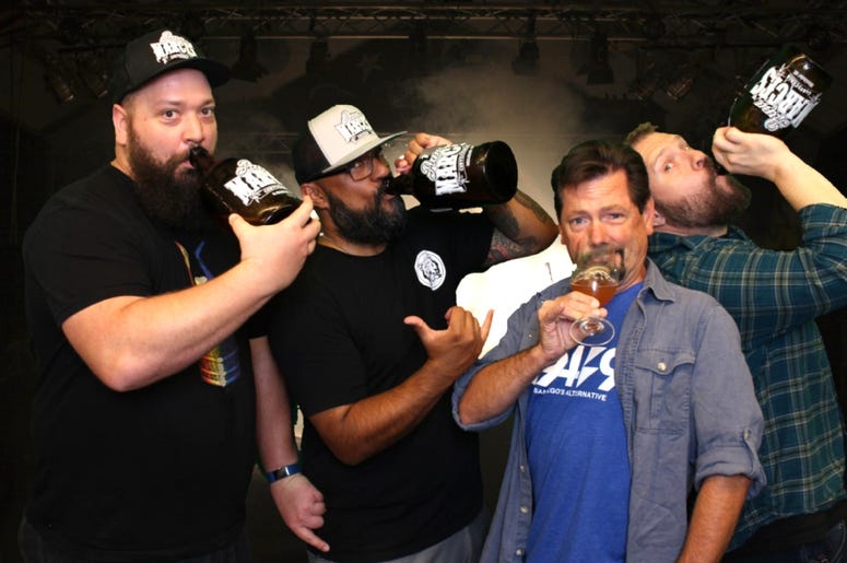 Grant, Mark, Ken and Jeremy Doing The Papa Marce's Shaka! Mark and Grant Papa Marce's Brewing Rock & Roll Happy Hour