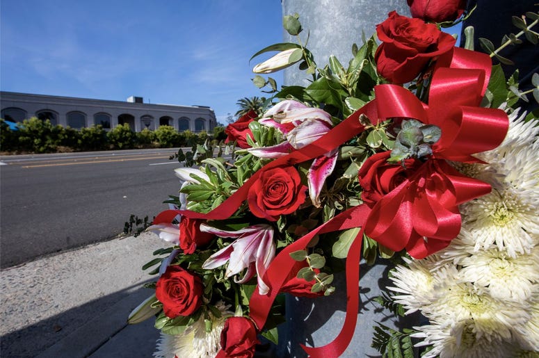 POWAY, CA - APRIL 27: A wreath is seen outside the Congregation Chabad synagogue on April 27, 2019 in Poway, California. A gunman opened fire at the synagogue on the last day of Passover leaving one person dead and three others injured. The suspect is in Shooting At Southern Californian Synagogue Leaves One Dead