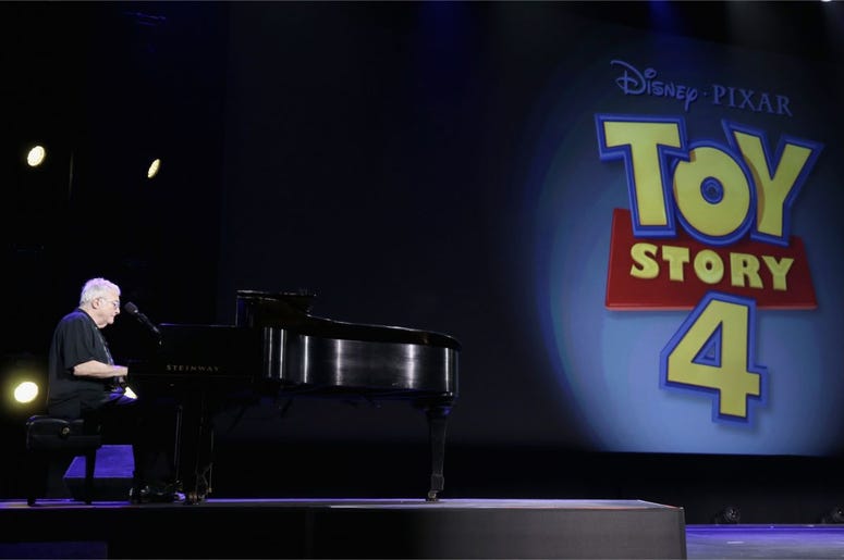 ANAHEIM, CA - AUGUST 14: Composer Randy Newman of TOY STORY 1, 2 and 3 took part today in "Pixar and Walt Disney Animation Studios: The Upcoming Films" presentation at Disney's D23 EXPO 2015 in Anaheim, Calif. "Pixar And Walt Disney Animation Studios: The Upcoming Films" Presentation At Disney's D23 EXPO 2015