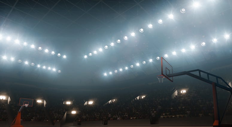 Empty Stadium Basketball