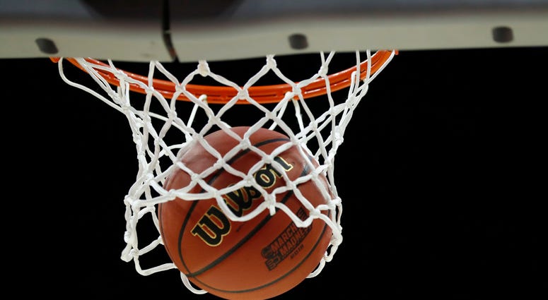 Basketball in Net