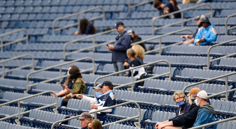 Socially Distanced Fans in Stands