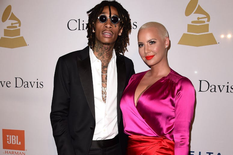 Wiz Kalifa and Amber Rose at the 2017 Clive Davis Pre-Grammy Gala at the Beverly Hilton Hotel on February 11, 2017 in Beverly Hills, California. Wiz Kalifa and Amber Rose at the 2017 Clive Davis Pre-Grammy Gala at the Beverly Hilton Hotel on February 11, 2017 in Beverly Hills, California.