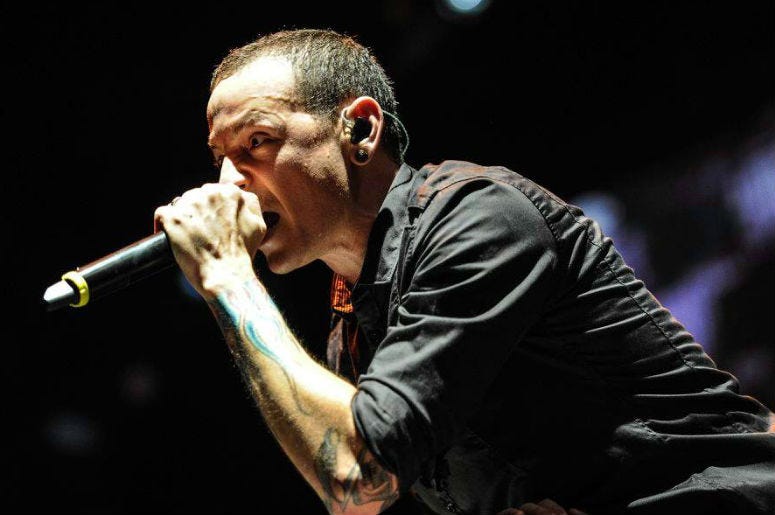 Chester Bennington of Linkin Park. Chester Bennington of Linkin Park.