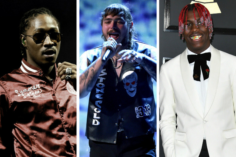 Future performs at American Airlines Arena. / Post Malone performs onstage at the 2017 BET Awards / Lil Yachty arrives at the 59th Annual Grammy Awards Future performs at American Airlines Arena. / Post Malone performs onstage at the 2017 BET Awards / Lil Yachty arrives at the 59th Annual Grammy Awards