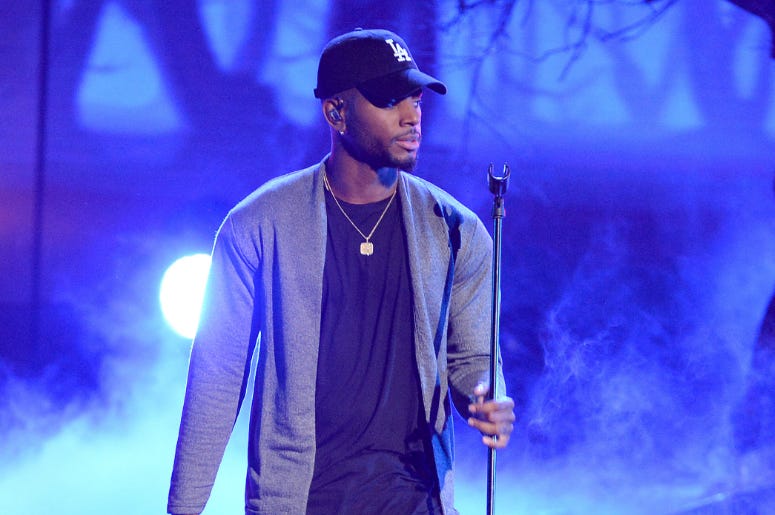 Bryson Tiller performs on the 2016 BET Awards in Los Angeles, California. Bryson Tiller performs on the 2016 BET Awards at the Microsoft Theatre on June 26, 2016, in Los Angeles, California.