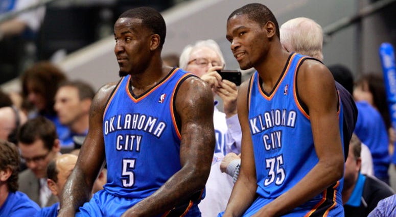 Kendrick Perkins and Kevin Durant Kendrick Perkins and Kevin Durant