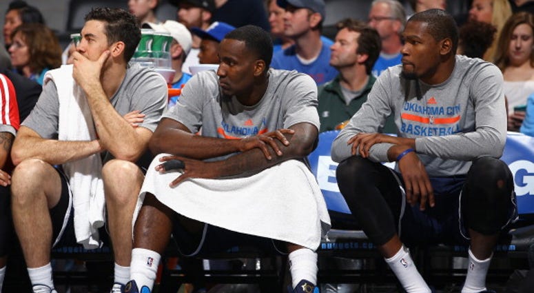 Kendrick Perkins and Kevin Durant Kendrick Perkins and Kevin Durant