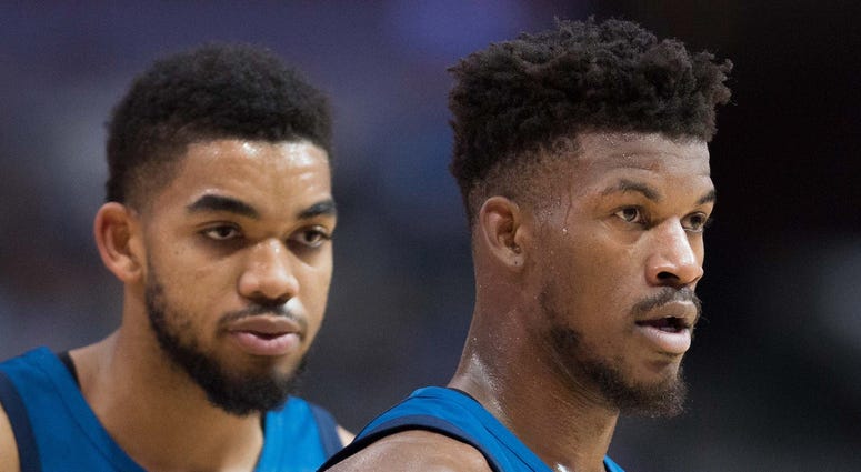 Jimmy Butler and Karl-Anthony Towns Jimmy Butler and Karl-Anthony Towns