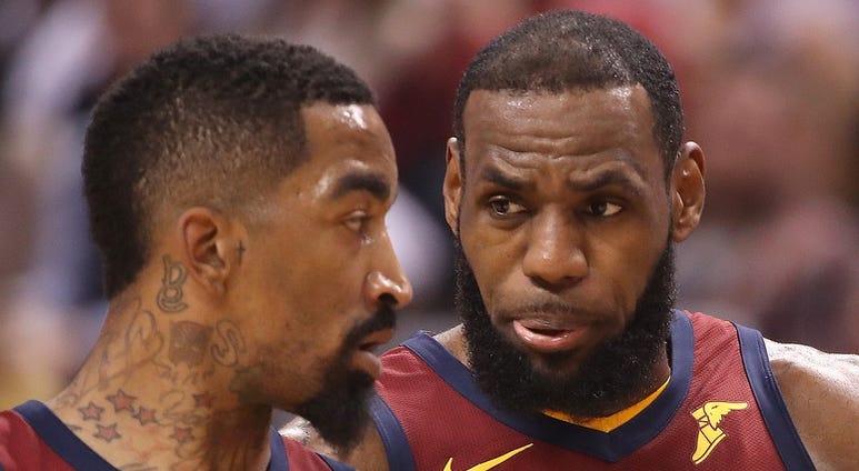 J.R. Smith and LeBron James