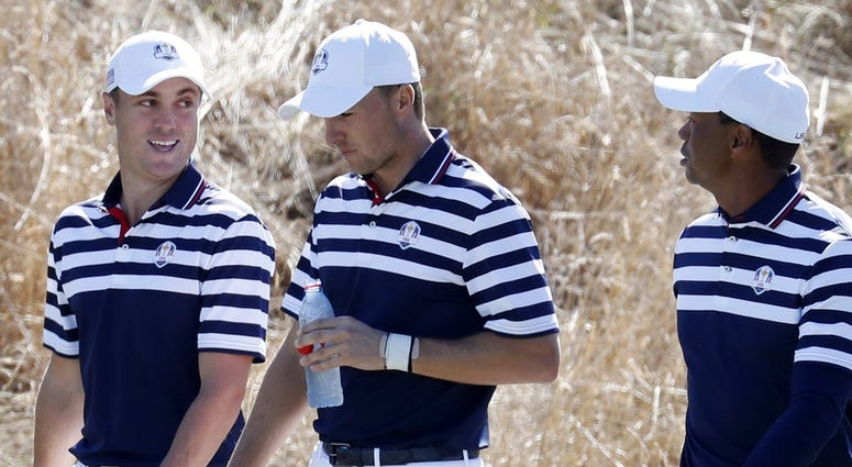 Tiger Woods, Jordan Spieth, and Justin Thomas Tiger Woods, Jordan Spieth, and Justin Thomas