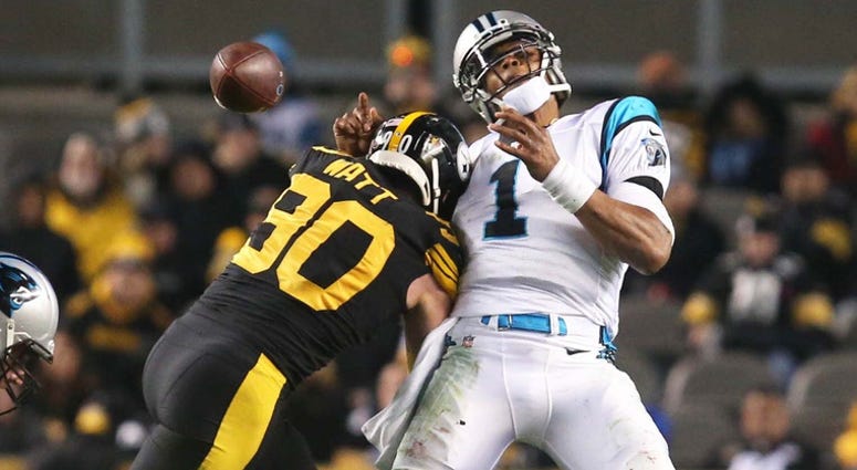 TJ Watt and Cam Newton TJ Watt and Cam Newton