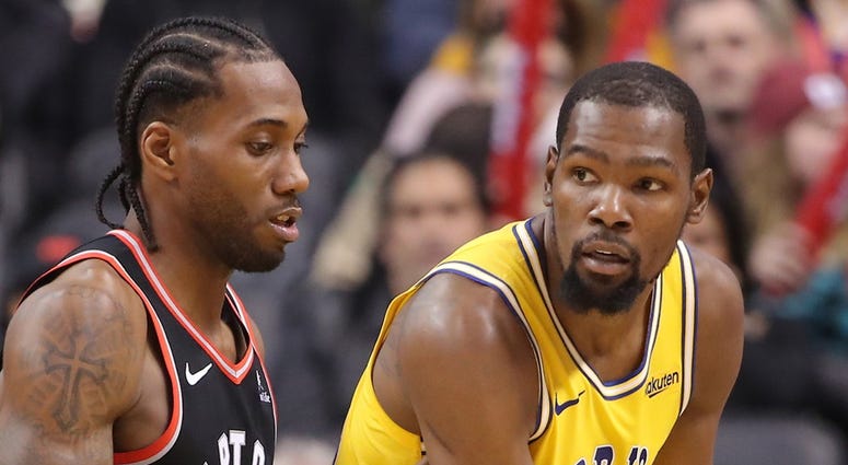 Kawhi Leonard and Kevin Durant Kawhi Leonard and Kevin Durant