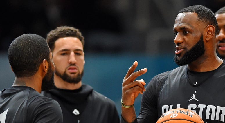 LeBron James, Kyrie Irving, Kawhi Leonard LeBron James, Kyrie Irving, Kawhi Leonard